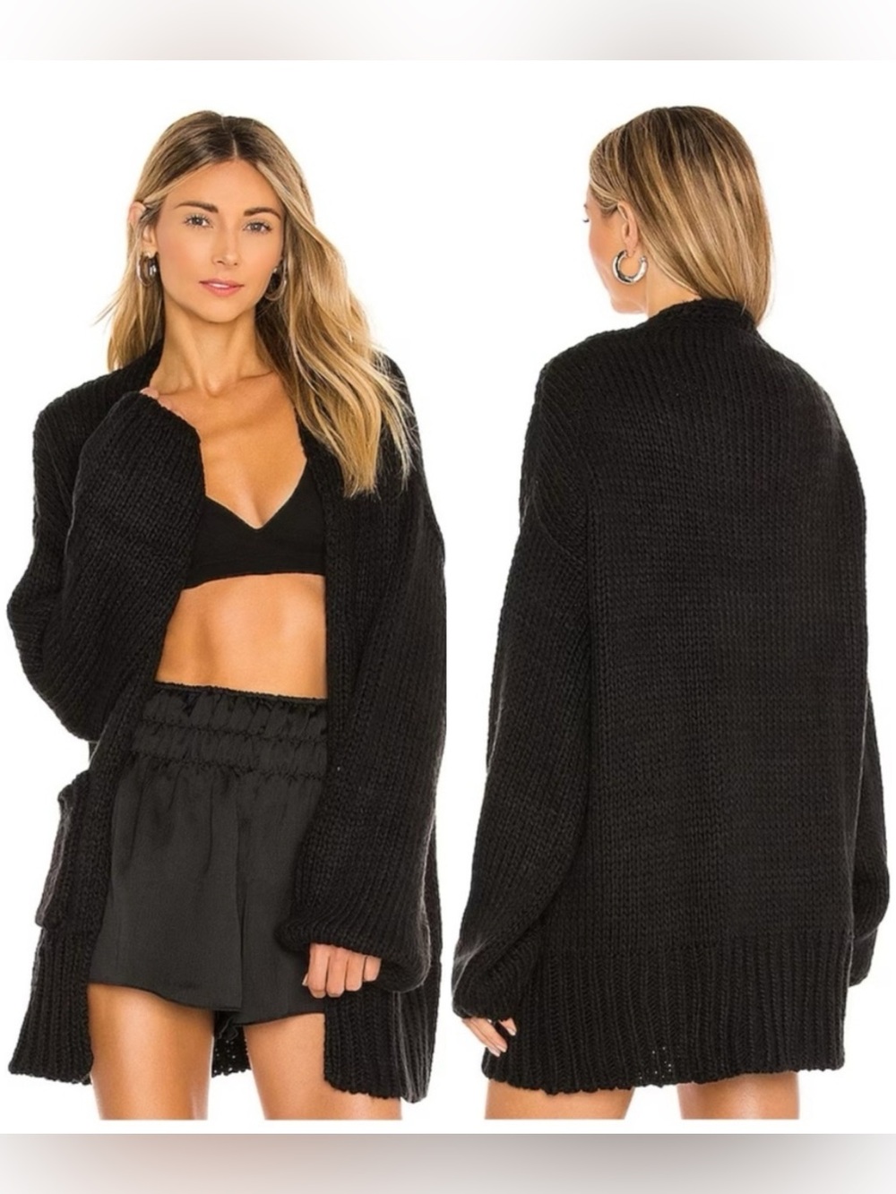 $154 INDAH CHUNKY CAYENNE CARDIGAN SWEATER REVOLVE JOAH BROWN TULAROSA MAJORELLE